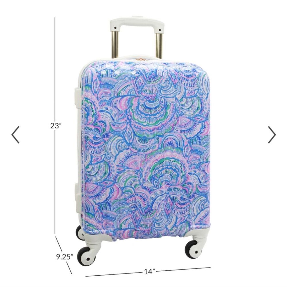 NWT Lilly Pulitzer Via Amore Floral Hardshell Spinner Carry On Luggage Suitcase - Picture 5 of 7